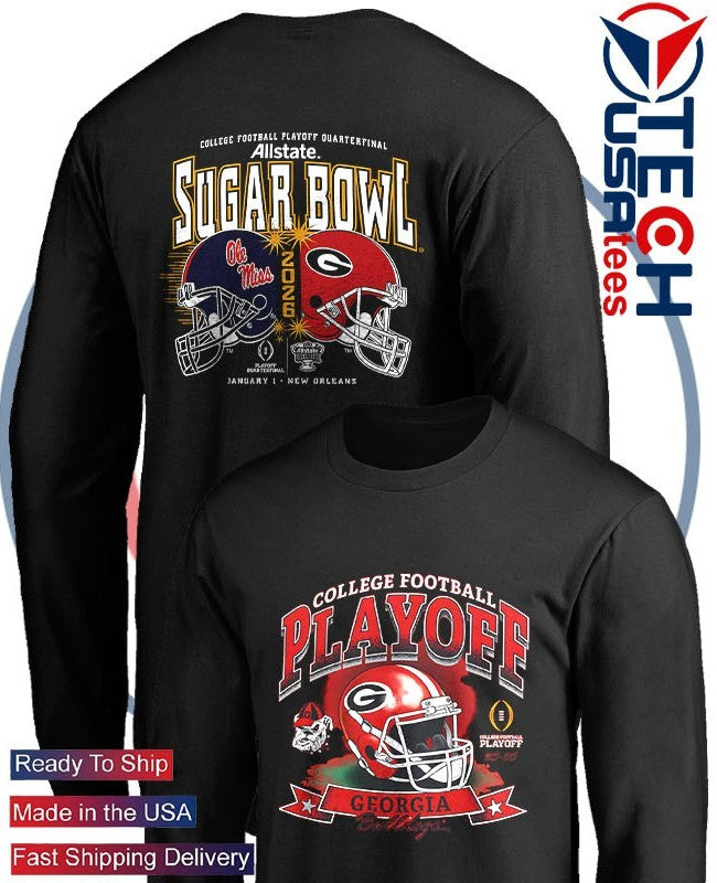 2025-2026 College Football Playoff Georgia Bulldogs helmet shirt