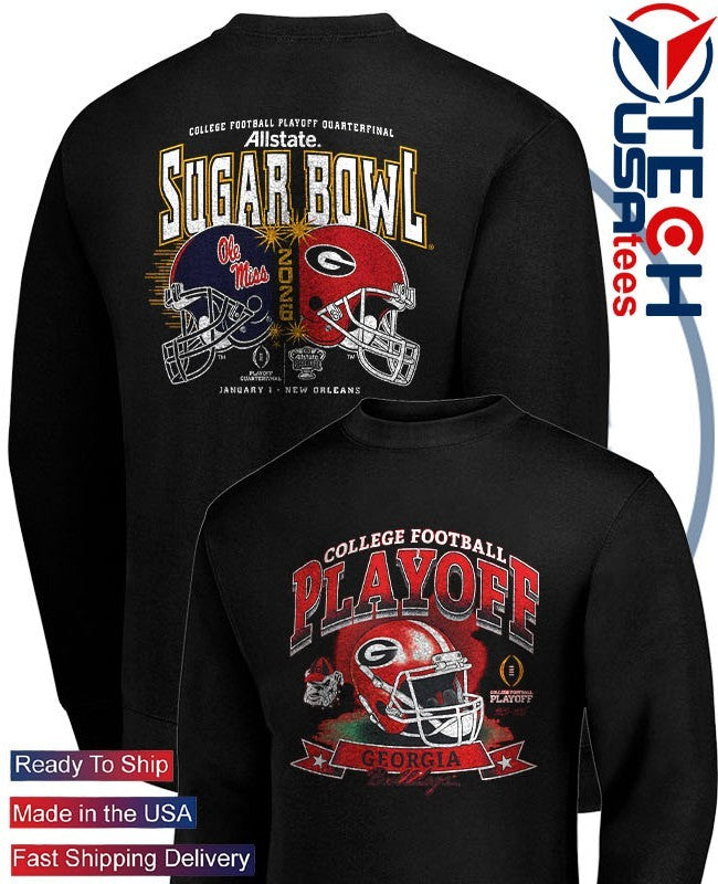 2025-2026 College Football Playoff Georgia Bulldogs helmet shirt