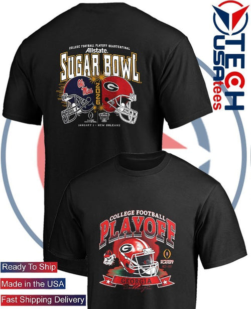 2025-2026 College Football Playoff Georgia Bulldogs helmet shirt