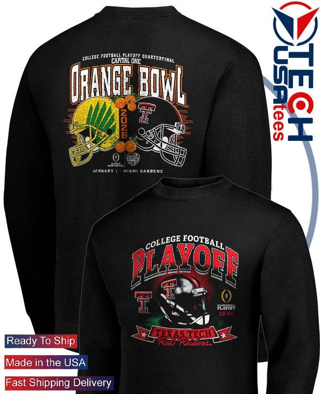 2025-2026 College Football Playoff Texas Tech Red Raiders helmet shirt