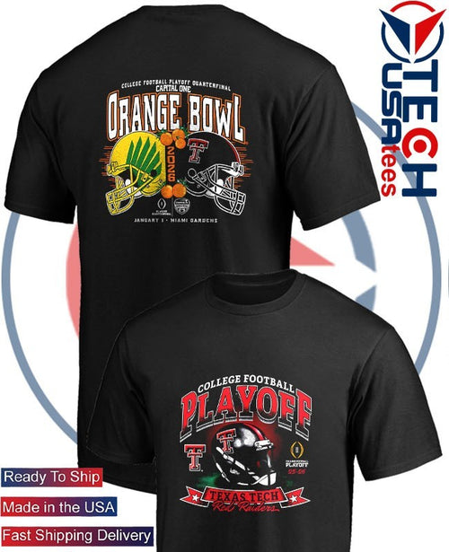 2025-2026 College Football Playoff Texas Tech Red Raiders helmet shirt