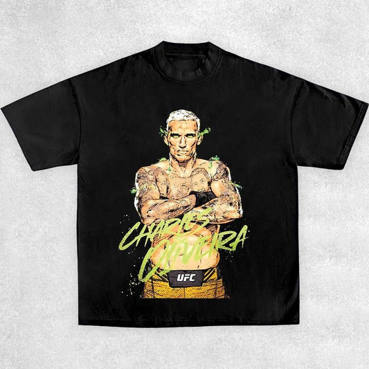 2025 CHARLES OLIVEIRA NEW TEE Boxing T-shirt, UFC Shirt, Boxer Shirt, MMA Shirt, Sports Shirt, Boxing Merch, Workout Outfits, Vintage Boxing Gear, Gym Outfit Crewneck Clothing