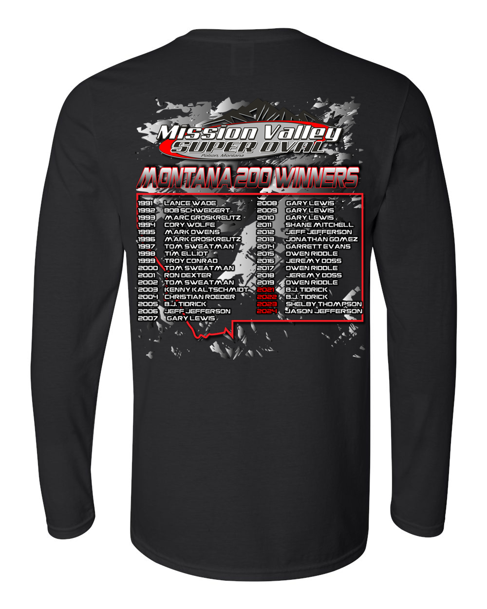 2025 Montana 200 Long Sleeve T-Shirt Hoodie, Sweatshirt | CoreVibeTees.com (Image 2)