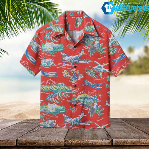 2026 Zendaya Red Silk Hawaiian Shirt