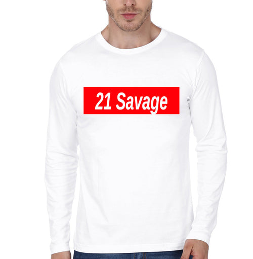 21 Savage // Red Box Logo White T-Shirt Hoodie, Sweatshirt | CoreVibeTees.com
