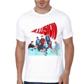 Illusion Half Sleeve White T-Shirt Hoodie, Sweatshirt | CoreVibeTees.com