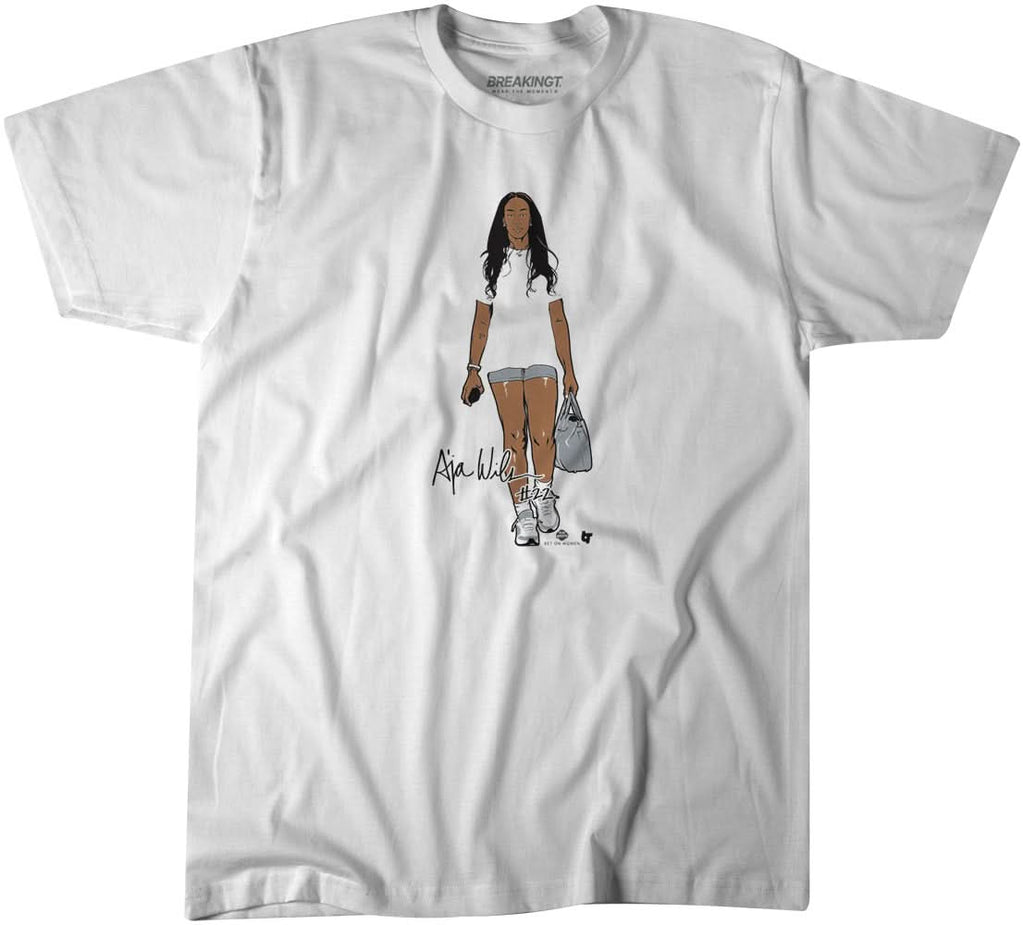 A'ja Wilson: White Tee Hoodie, Sweatshirt | CoreVibeTees.com (Image 1)