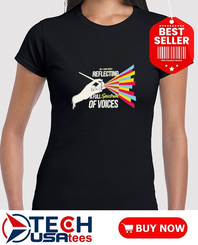 25 years wide angle reflecting a full spectrum of voices shirt