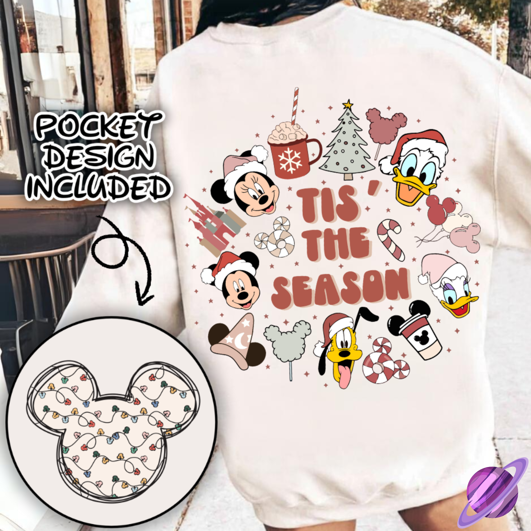TIS THE SEASON SWEATSHIRT W/ POCKET PRINT T-Shirts, Hoodie | CoreVibeTees.com (Image 1)