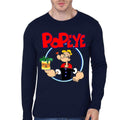 Popeye Navy Blue Full Sleeve T-Shirt Hoodie, Sweatshirt | CoreVibeTees.com