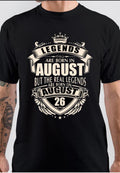 Legends Are Born In August 26 T-Shirt Style001 Hoodie, Sweatshirt | CoreVibeTees.com