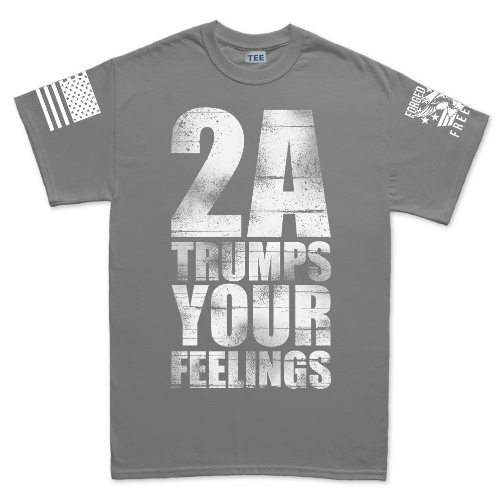 2A Trumps Your Feelings Men's T-shirt Hoodie, Sweatshirt | CoreVibeTees.com (Image 3)
