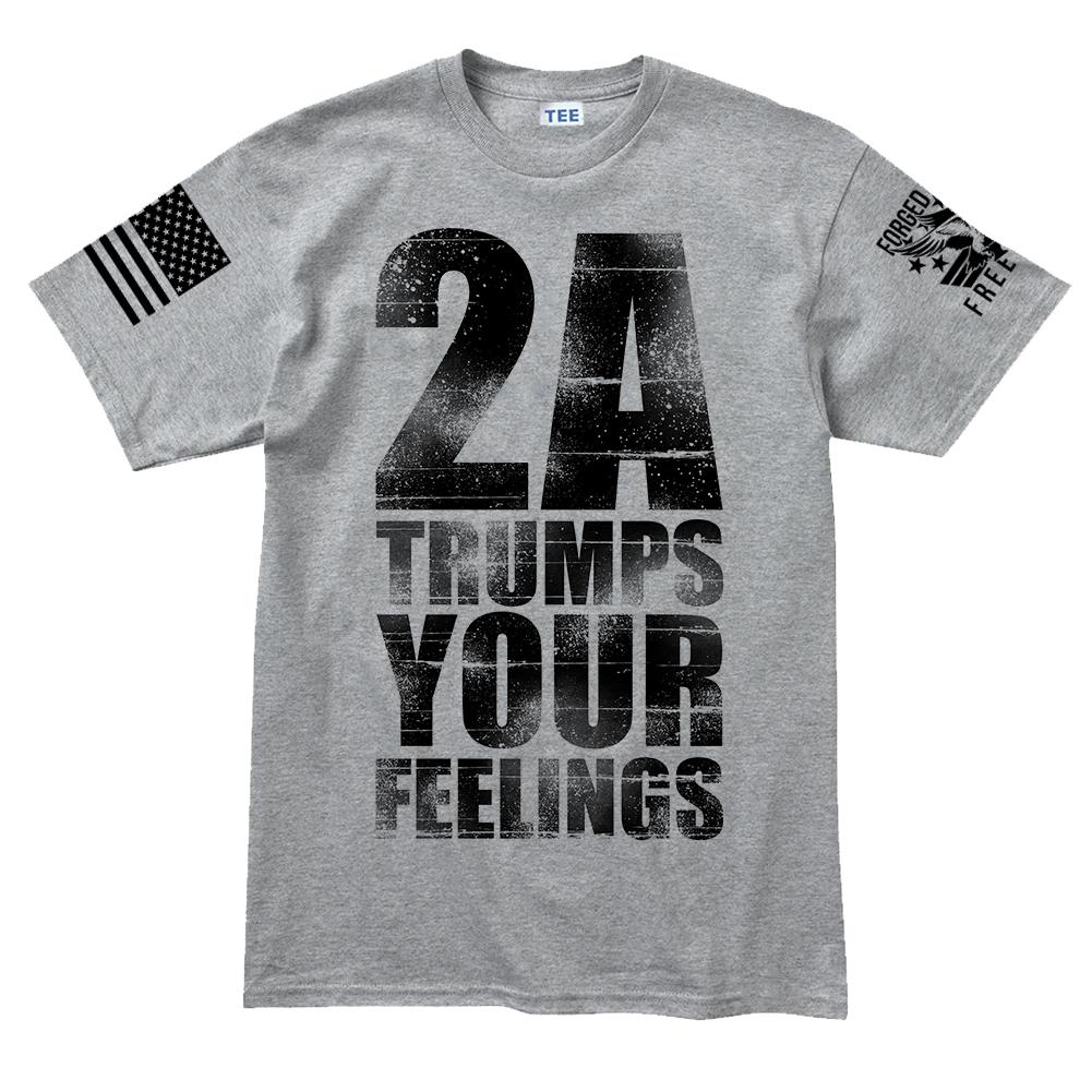 2A Trumps Your Feelings Men's T-shirt Hoodie, Sweatshirt | CoreVibeTees.com (Image 4)