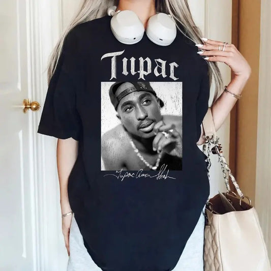 2Pac Vintage T Shirt, Legendary Rapper Tee, Rap Hip Hop Clothing, 90s Nostalgia, Unisex Short Sleeve Tee
