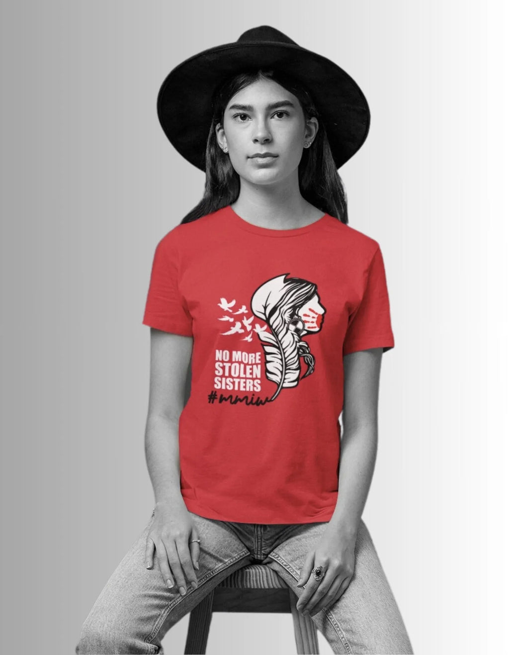 MMIW No More Stolen Sisters Feather T-shirt Hoodie, Sweatshirt | CoreVibeTees.com (Image 2)