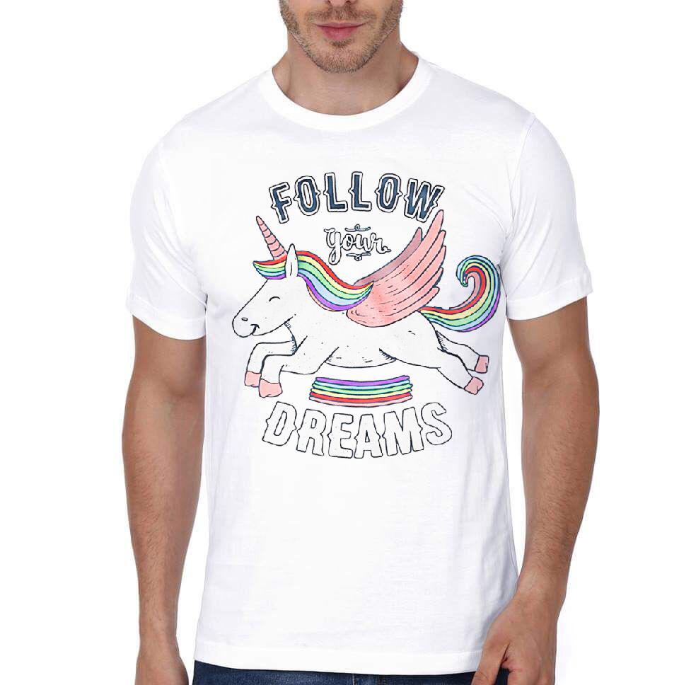 Follow Your Dreams White Half Sleeve T-Shirt Hoodie, Sweatshirt | CoreVibeTees.com