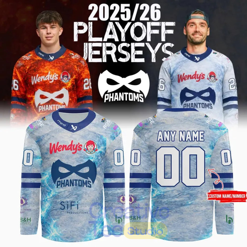 Peterborough Phantoms 2025/26 Season Play-off Custom Hockey Jersey