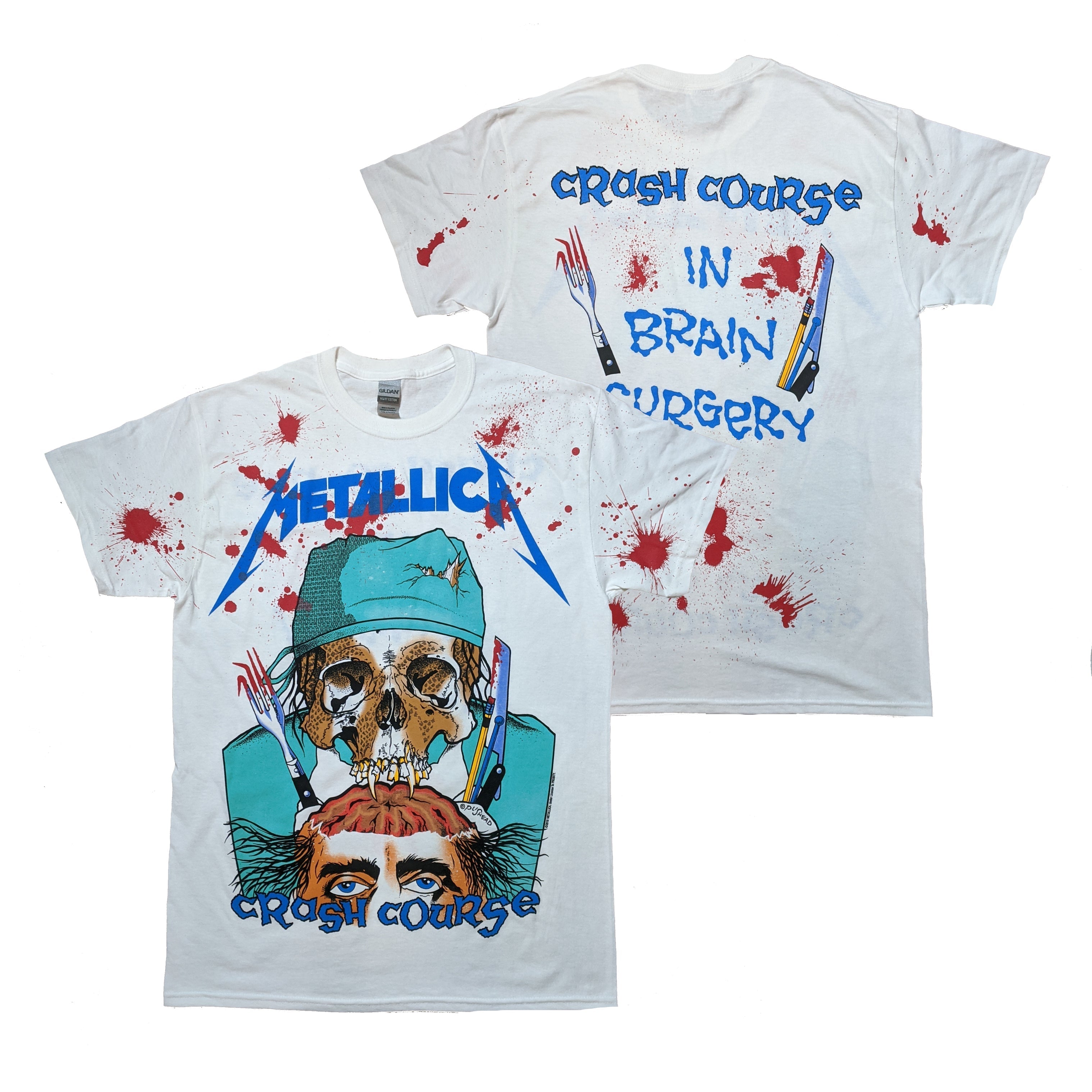 Metallica - Crash Course in Brain Surgery (All-Over) t-shirt Hoodie, Sweatshirt | CoreVibeTees.com (Image 1)