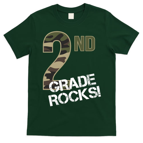 2nd Grade Rocks Camo T-Shirt Hoodie, Sweatshirt | CoreVibeTees.com