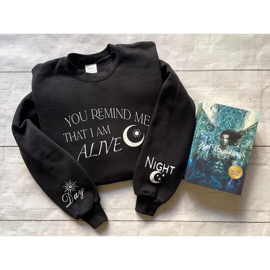 3 Slide, Licensed Crescent City Sweatshirt, Hoodie SJM Merch, Crescent City Day And Night, You Remind Me That I Am Alive, Ruhn Danaan, hosab, HOFAS