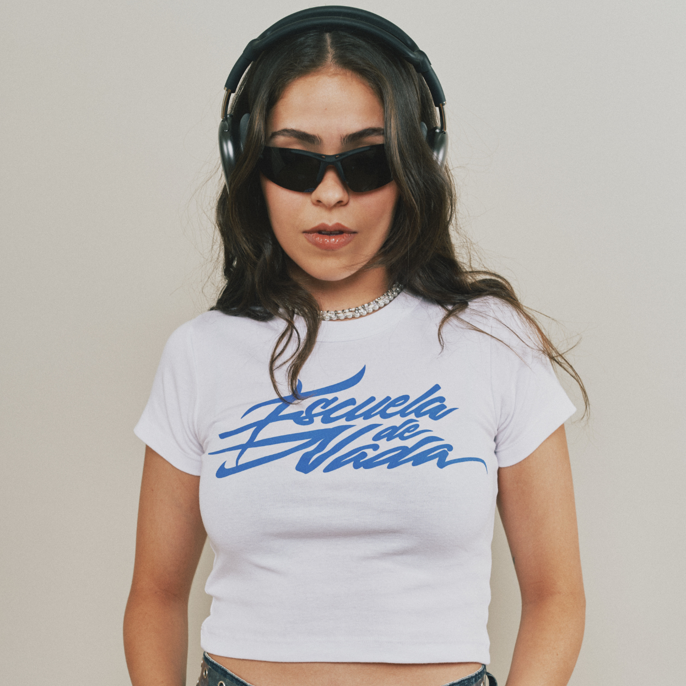 Escuela De Nada -Font White Baby Tee Hoodie, Sweatshirt | CoreVibeTees.com (Image 2)