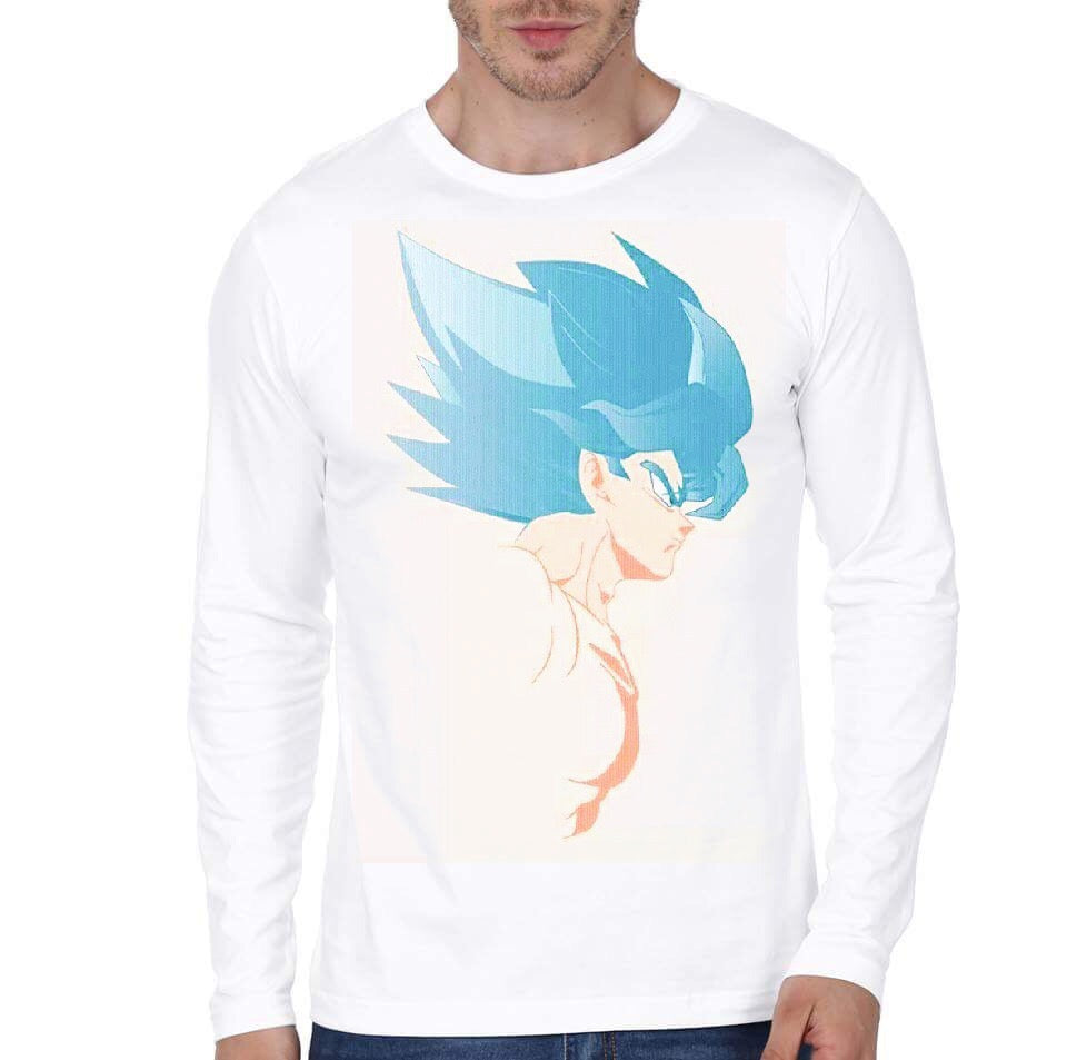 Super Saiyan White Full Sleeve T-Shirt Hoodie, Sweatshirt | CoreVibeTees.com