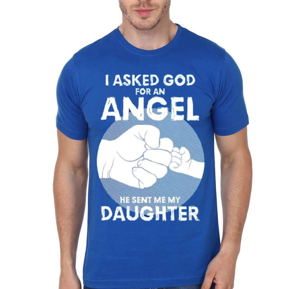 I Asked For An Angel He Sent Sent Me My Daughter Blue T-Shirt Hoodie, Sweatshirt | CoreVibeTees.com