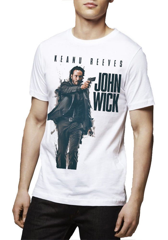 John Wick White Half Sleeve T-Shirt Style003 Hoodie, Sweatshirt | CoreVibeTees.com