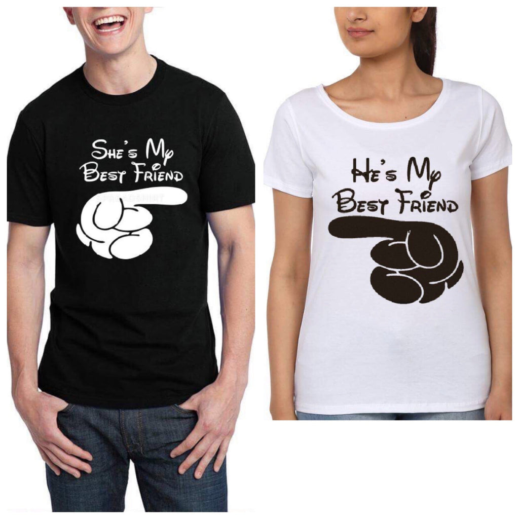 He Is My Best Friend She Is My Best Friend Couple T-Shirt Hoodie, Sweatshirt | CoreVibeTees.com