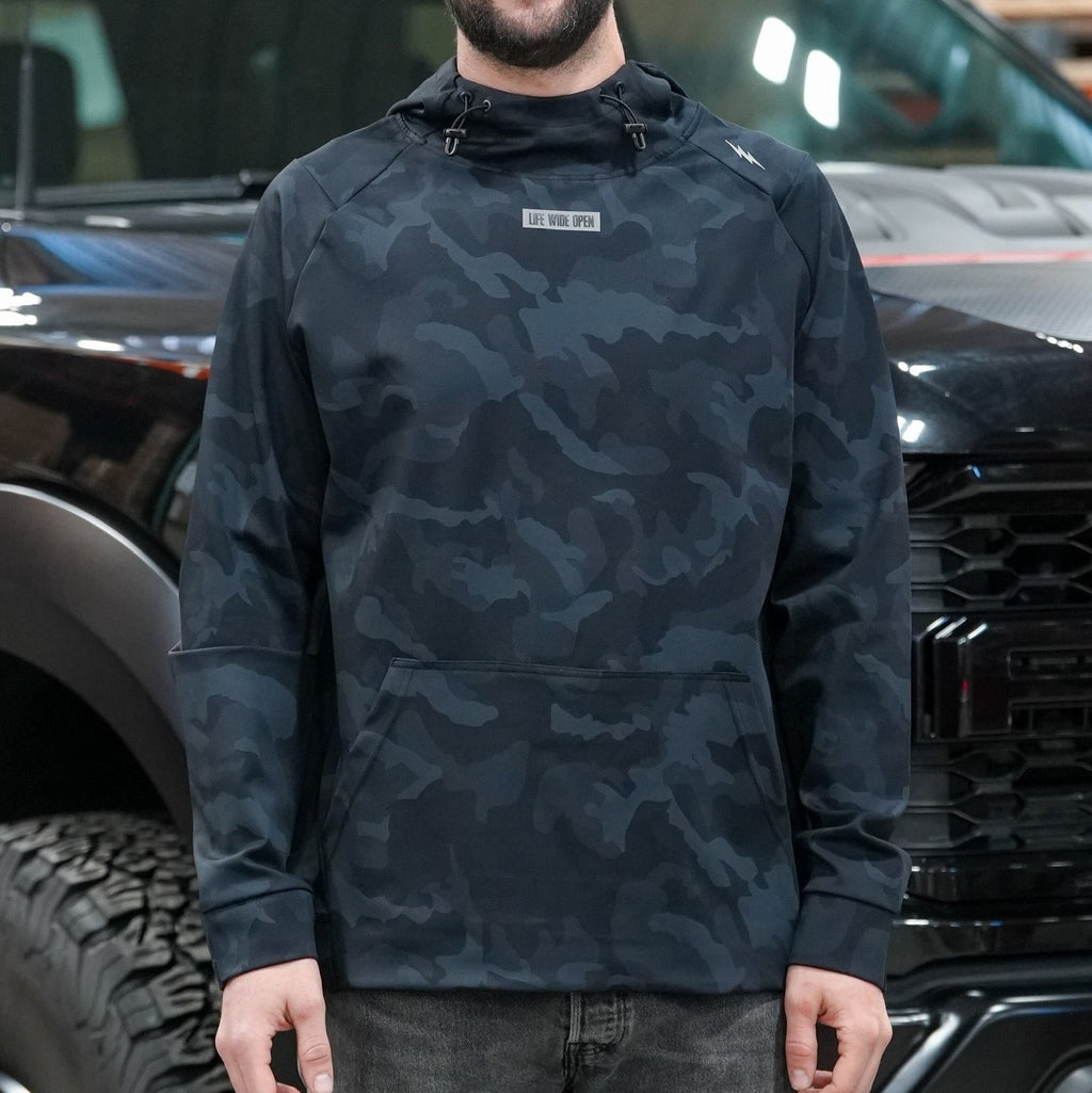 Black Camo Performance Hoodie T-Shirts, Sweatshirt | CoreVibeTees.com (Image 3)