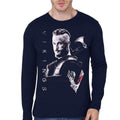 Vikings Ragnar Navy Blue Full Sleeve T-Shirt Hoodie, Sweatshirt | CoreVibeTees.com