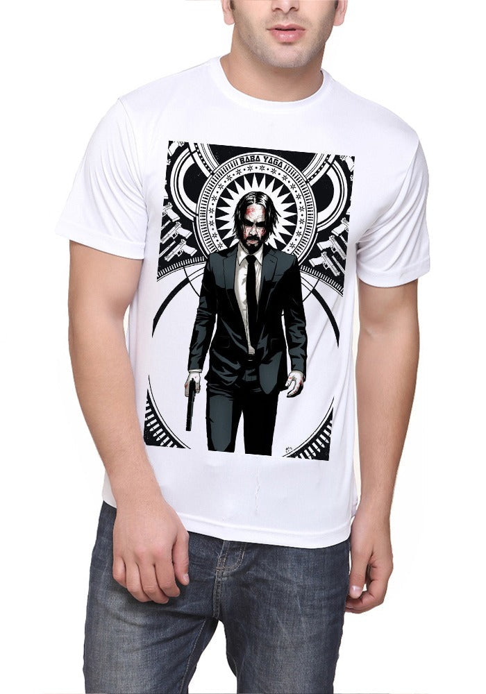 John Wick White Half Sleeve T-Shirt Style001 Hoodie, Sweatshirt | CoreVibeTees.com