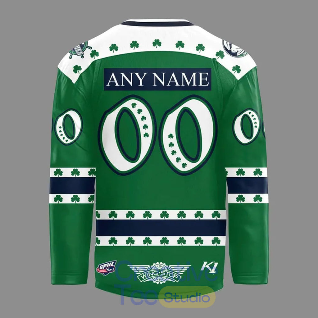 Peoria Rivermen 2026 St. Patty’s Day Celebration Custom Hockey Jersey