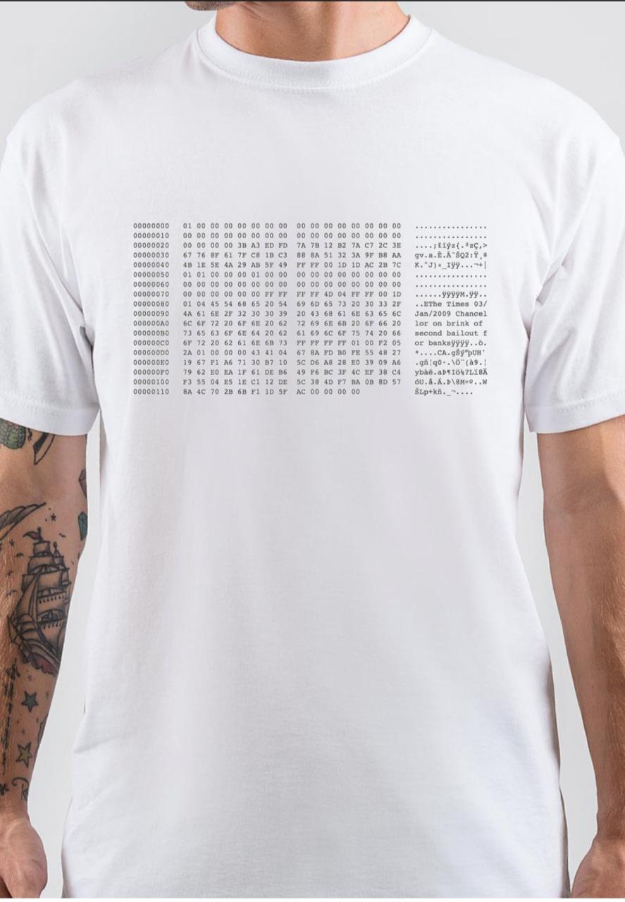 Bitcoin Genesis Block T-Shirt Hoodie, Sweatshirt | CoreVibeTees.com