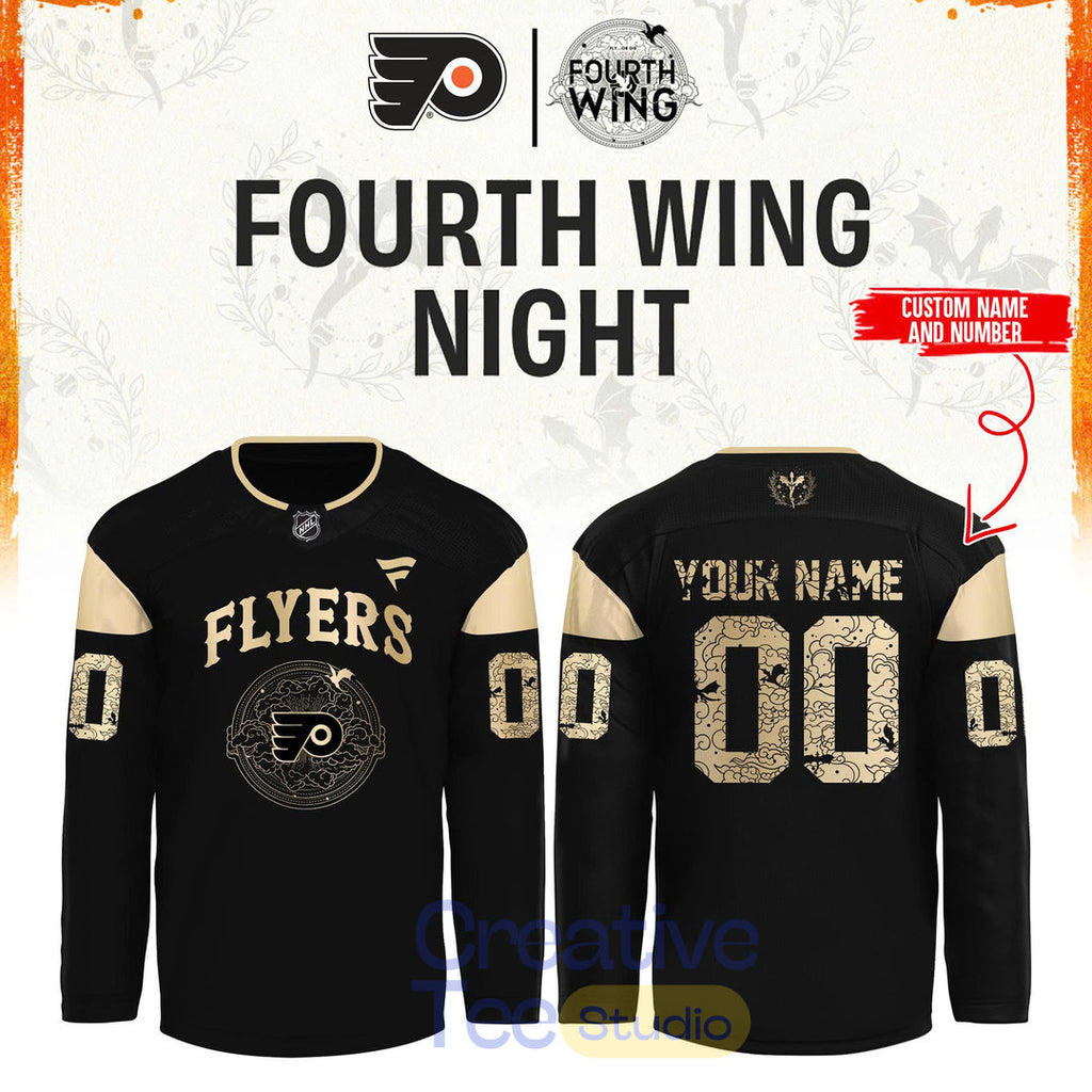 Philadelphia Flyers Fourth Wings Night Custom Hockey Jersey