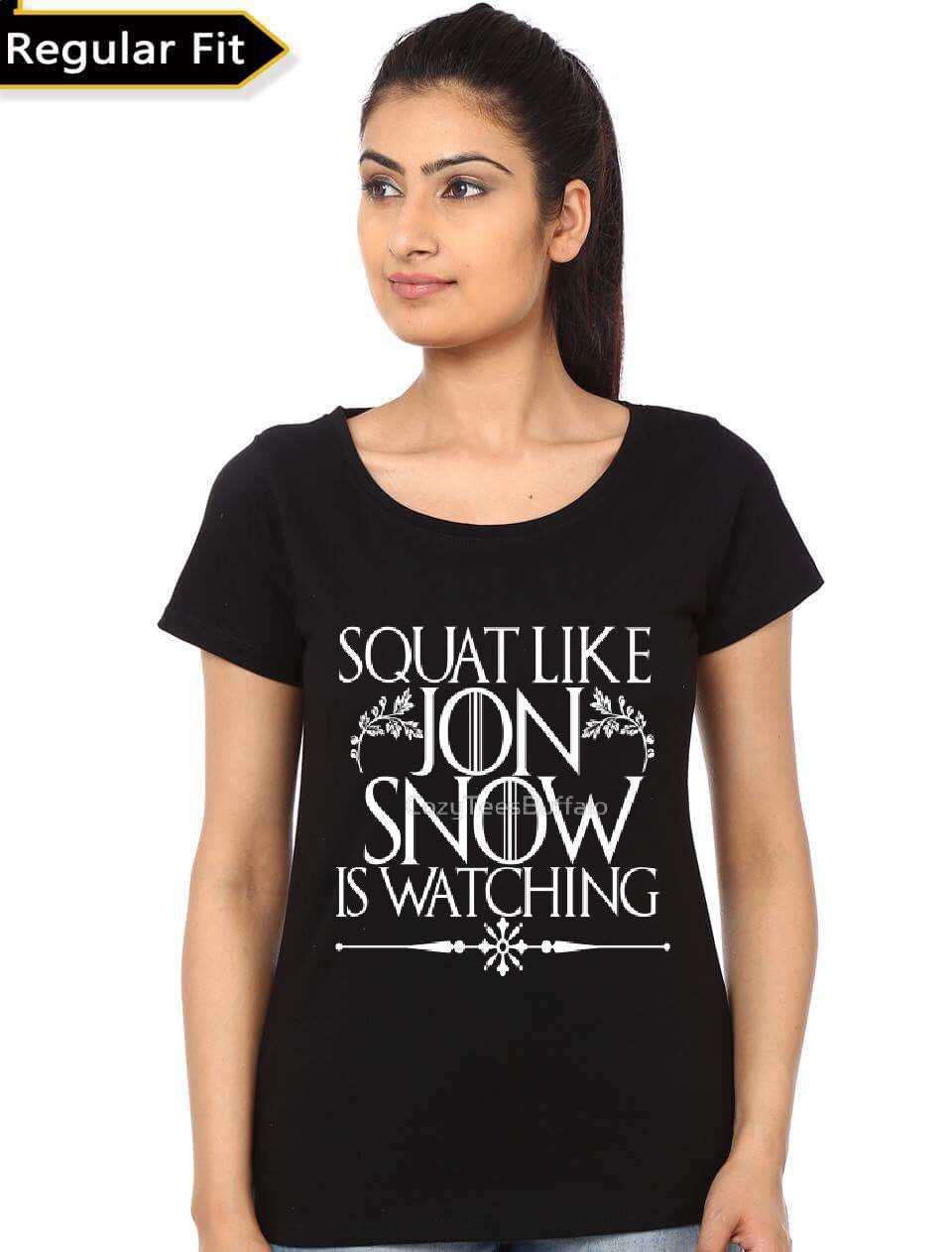 Squat Like Jon Snow Is Watching Black Girlâ€™s T-Shirt Hoodie, Sweatshirt | CoreVibeTees.com
