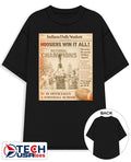 Hoosiers Win It All National Champions Hoosier Hysteria Strikes Again newspaper shirt