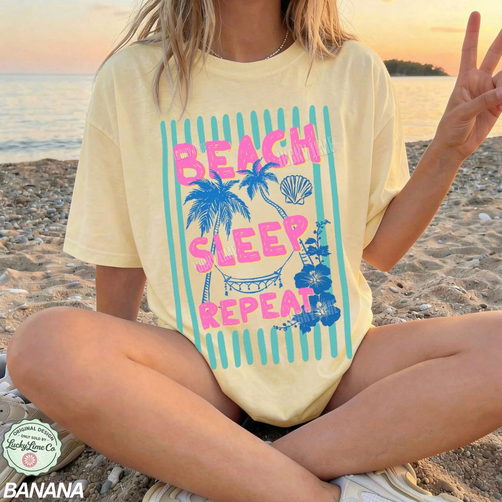 Comfort Colors Summer Beach Beach Lover Summer Sunse Vacation Travel Tee (5)