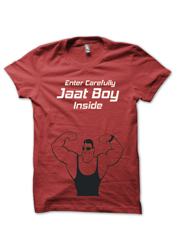 Jaat Boy Red Tee Hoodie, Sweatshirt | CoreVibeTees.com