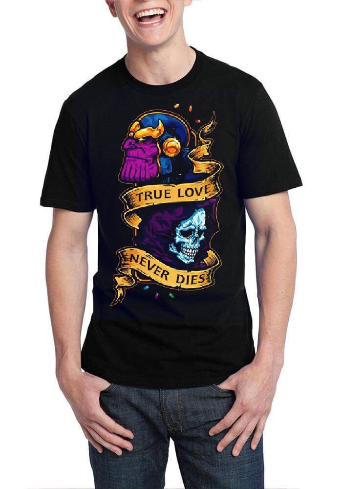 Thanos And Death True Love Never Dies T-Shirt Hoodie, Sweatshirt | CoreVibeTees.com