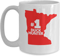 #1 Duck Hunter Minnesota - Funny Friend Coffee Mugs - Great Gift For Husbands, Fathers, Friends - 15 oz. Mug - Wonderful Birthday Gift For The Duck Hunter In Your Life