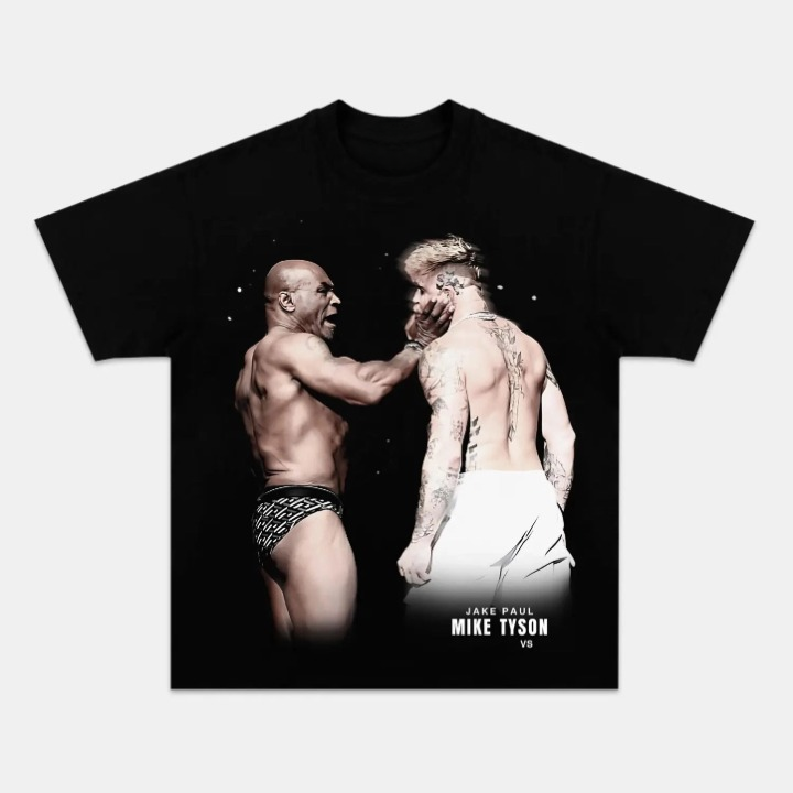 Mike Tyson Vs Jake Paul TEE Hoodie, Sweatshirt | CoreVibeTees.com (Image 1)