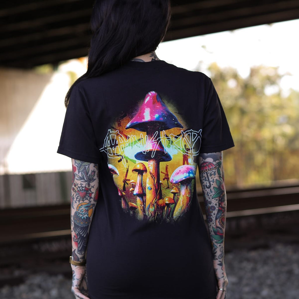 HOPIUM Mushroom T-Shirt (Black) Hoodie, Sweatshirt | CoreVibeTees.com (Image 3)