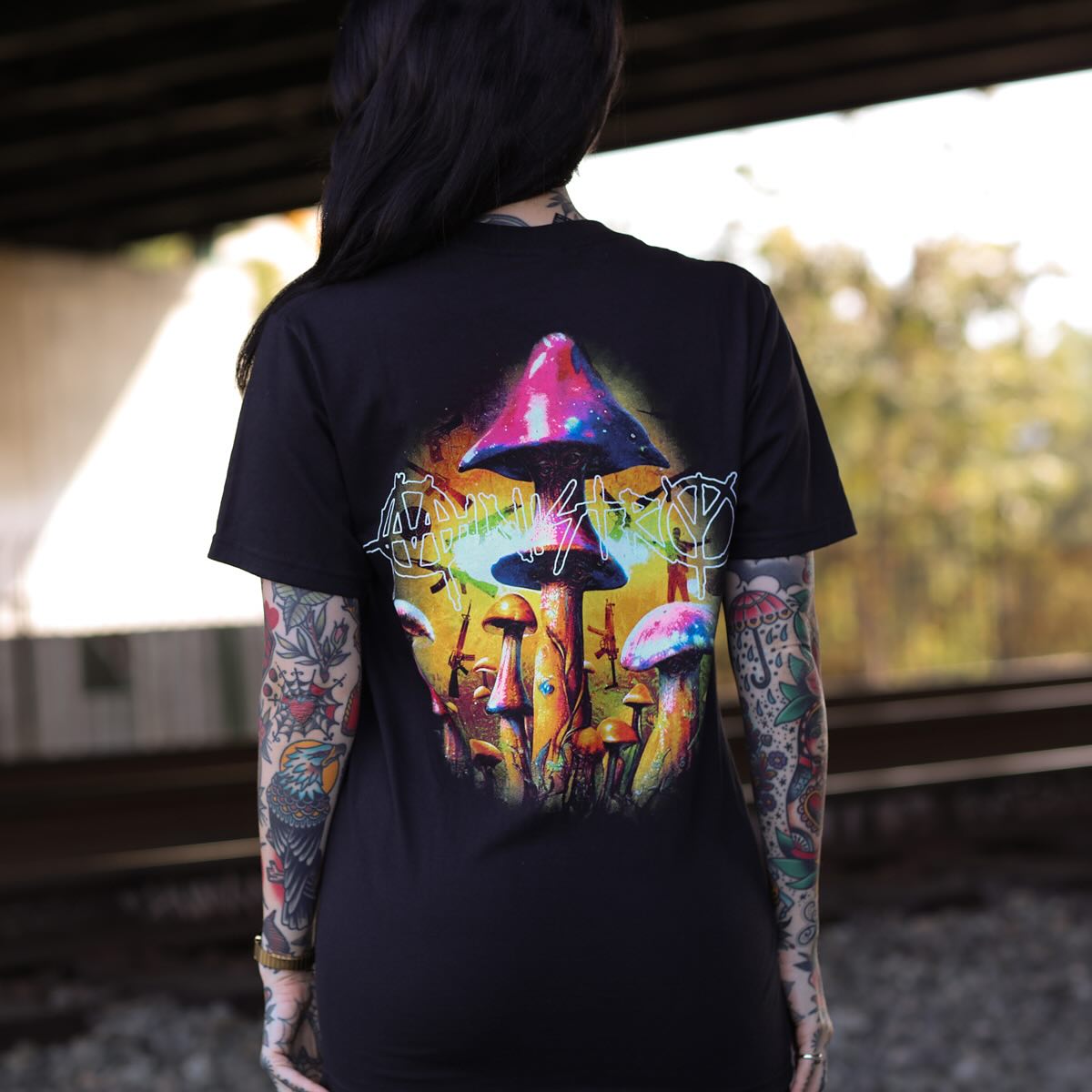 HOPIUM Mushroom T-Shirt (Black) Hoodie, Sweatshirt | CoreVibeTees.com (Image 3)