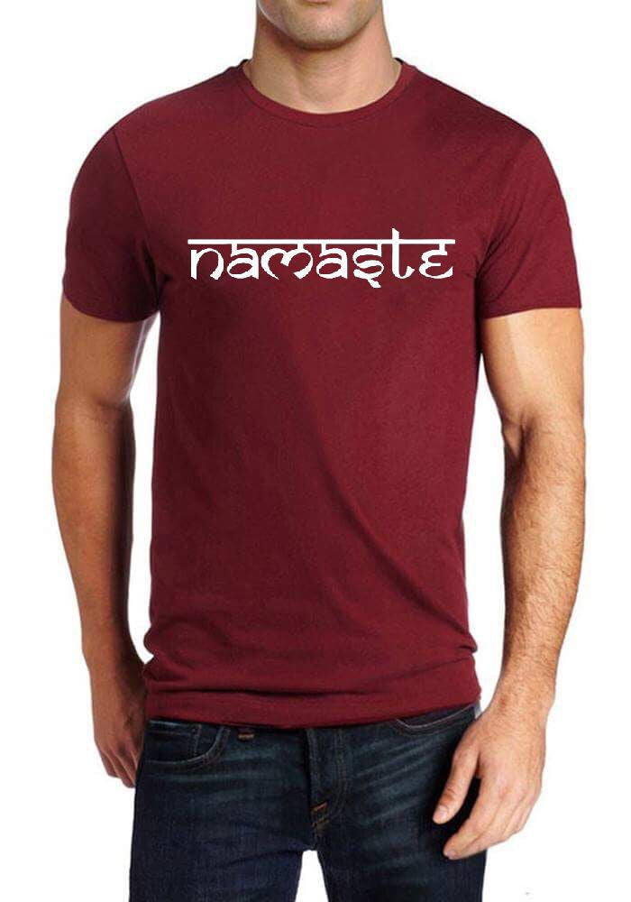 Namaste Maroon T-Shirt Hoodie, Sweatshirt | CoreVibeTees.com