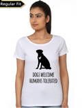Dogs Welcome Humans Tolerated White T-Shirt Hoodie, Sweatshirt | CoreVibeTees.com