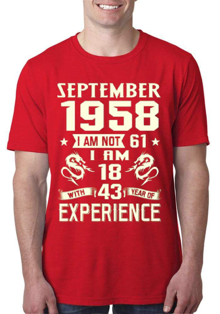 September 1958 Experience T-Shirt Hoodie, Sweatshirt | CoreVibeTees.com