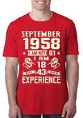 September 1958 Experience T-Shirt Hoodie, Sweatshirt | CoreVibeTees.com