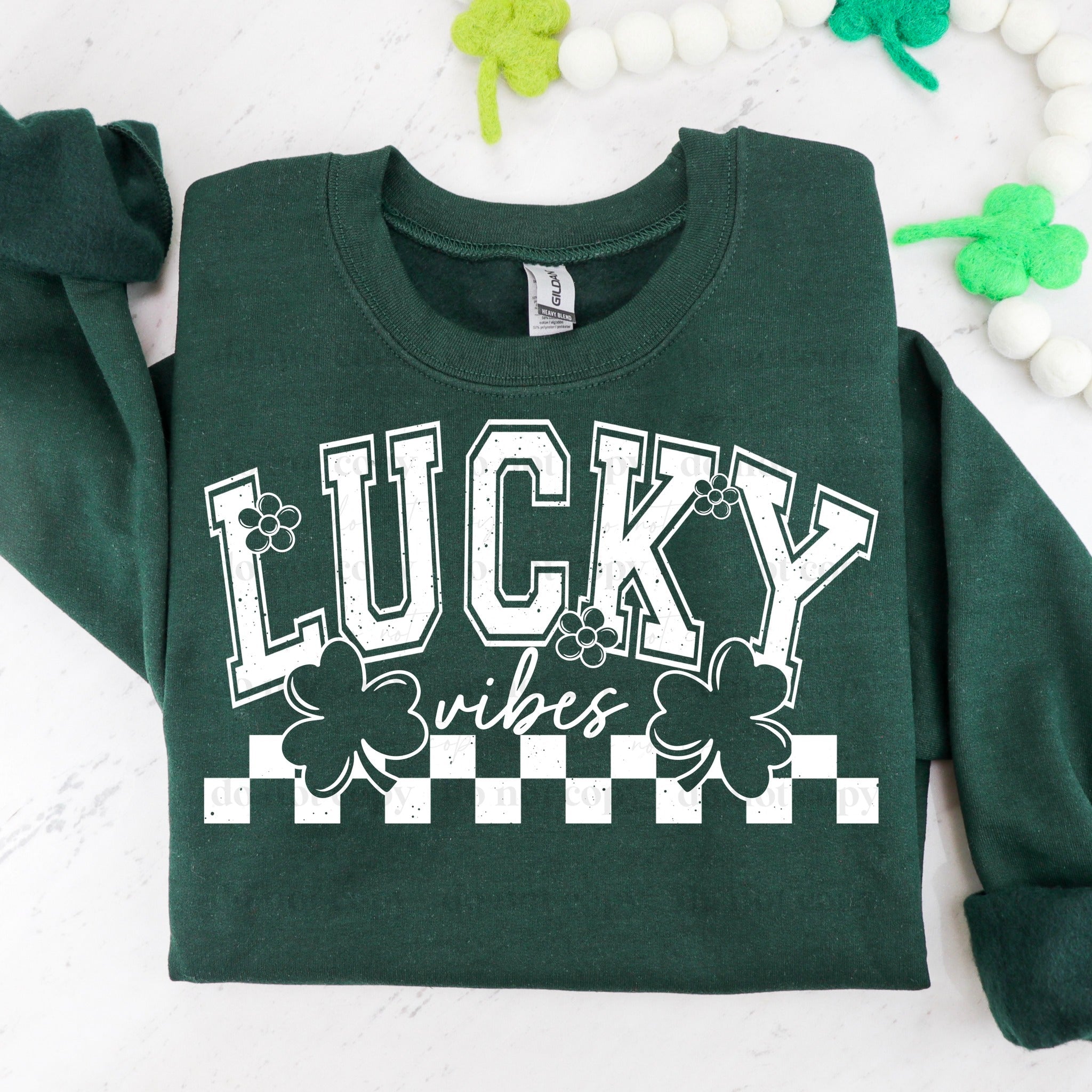 LUCKY VIBES SKULL SWEATSHIRT T-Shirts, Hoodie | CoreVibeTees.com (Image 1)