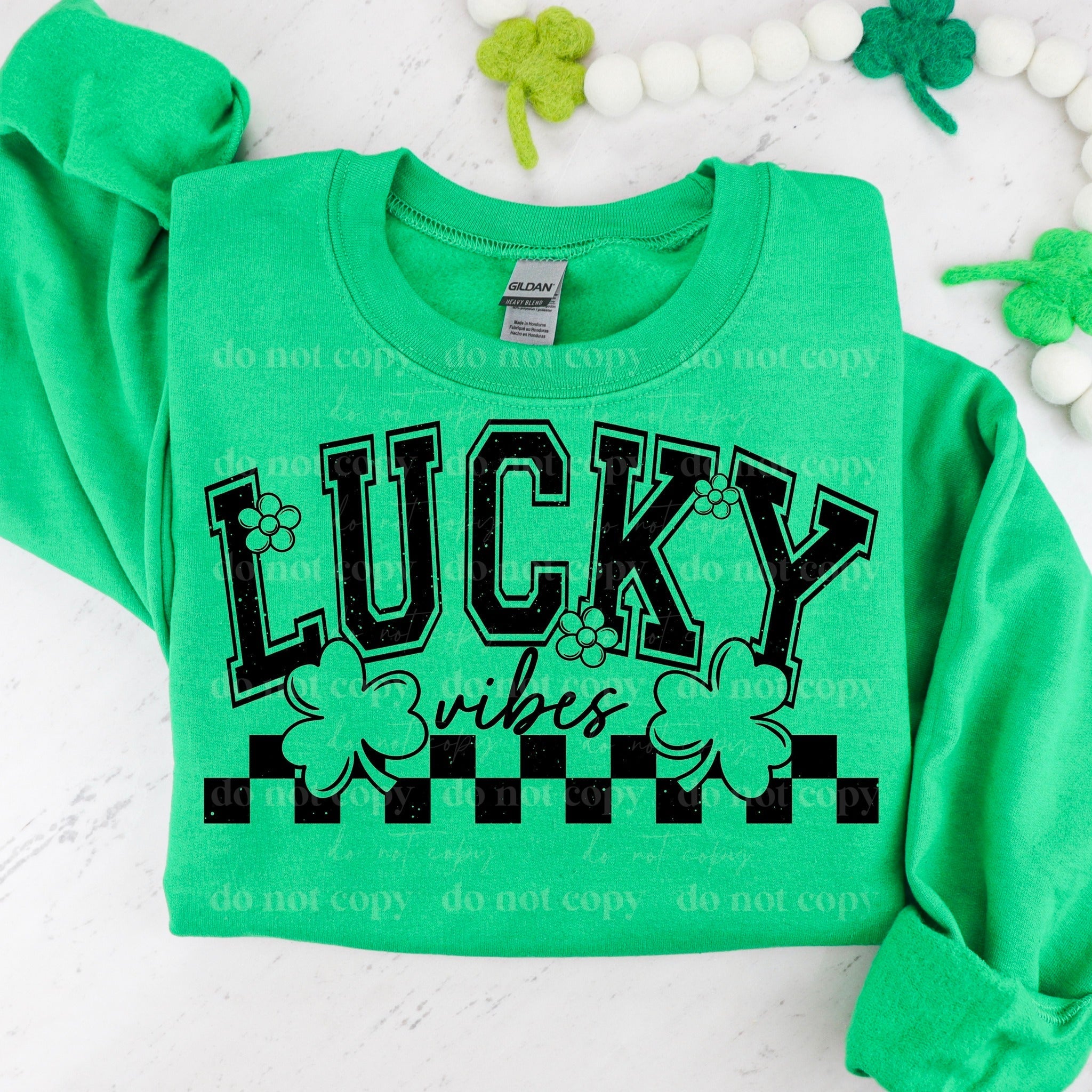LUCKY VIBES SKULL SWEATSHIRT T-Shirts, Hoodie | CoreVibeTees.com (Image 2)